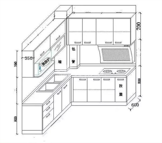 櫥柜的標準尺寸規(guī)格圖